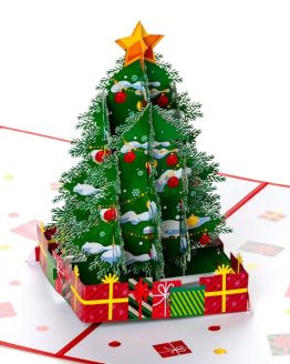 Pop Up-kort - Julekort med Juletræ